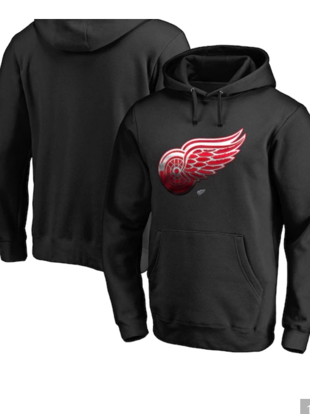 Detroit Red Wings NHL logo Hoodie - Black
